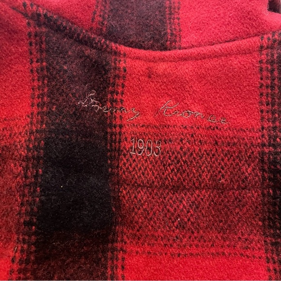 Stormy Kromer The Mackinaw Coat buffalo plaid red medium wool - Picture 8 of 8